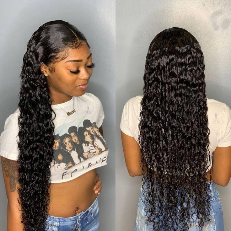 Alipearl Brazilian Hair 3 Bundles Deep Wave with 13X4 Frontal in 2021 | Curly weave hairstyles ...