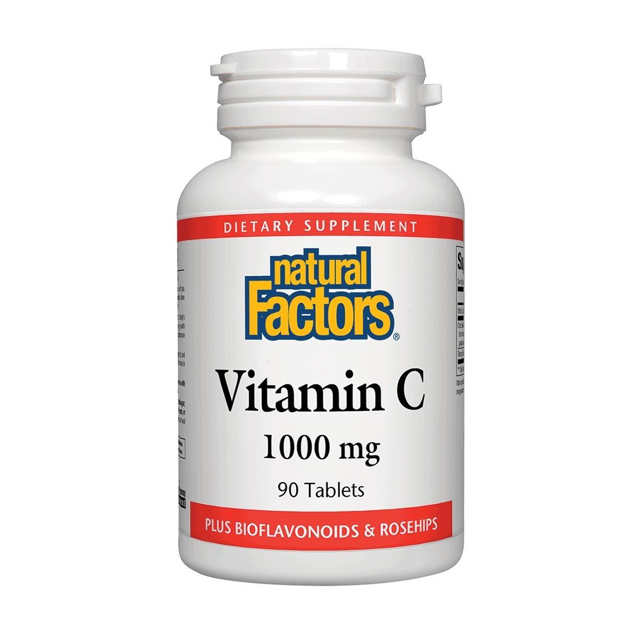 Natural Factors Vitamin C 1000mg Plus Bioflavonoids & Rosehips 90 ...