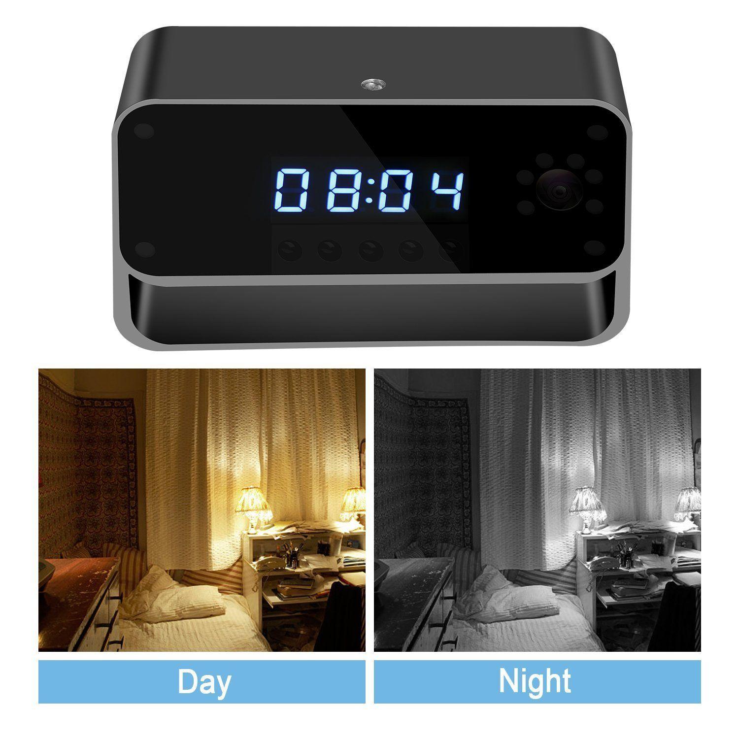 Facamword Hidden Camera WIFI Spy Camera Clock HD 1080P Wireless ...