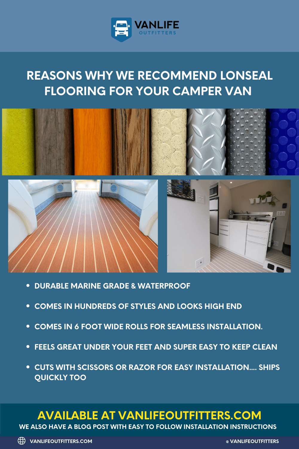 Lonseal marine vinyl flooring for camper vans more – Artofit