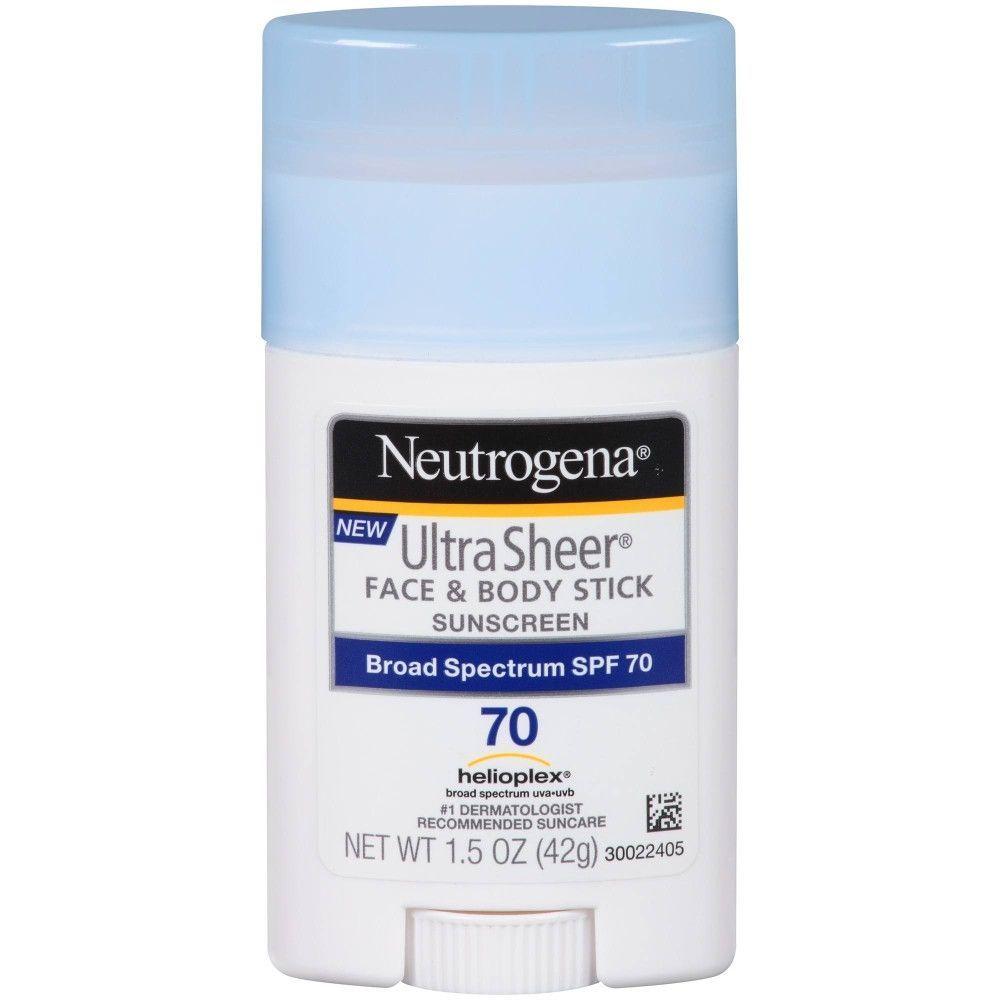 Neutrogena Ultra Sheer Face & Body Stick Sunscreen Broad Spectrum SPF ...