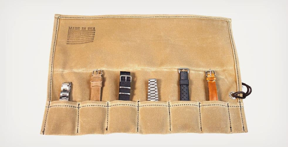 Canvas Watch Roll by Hodinkee | Cool Material | Leather watch roll ...