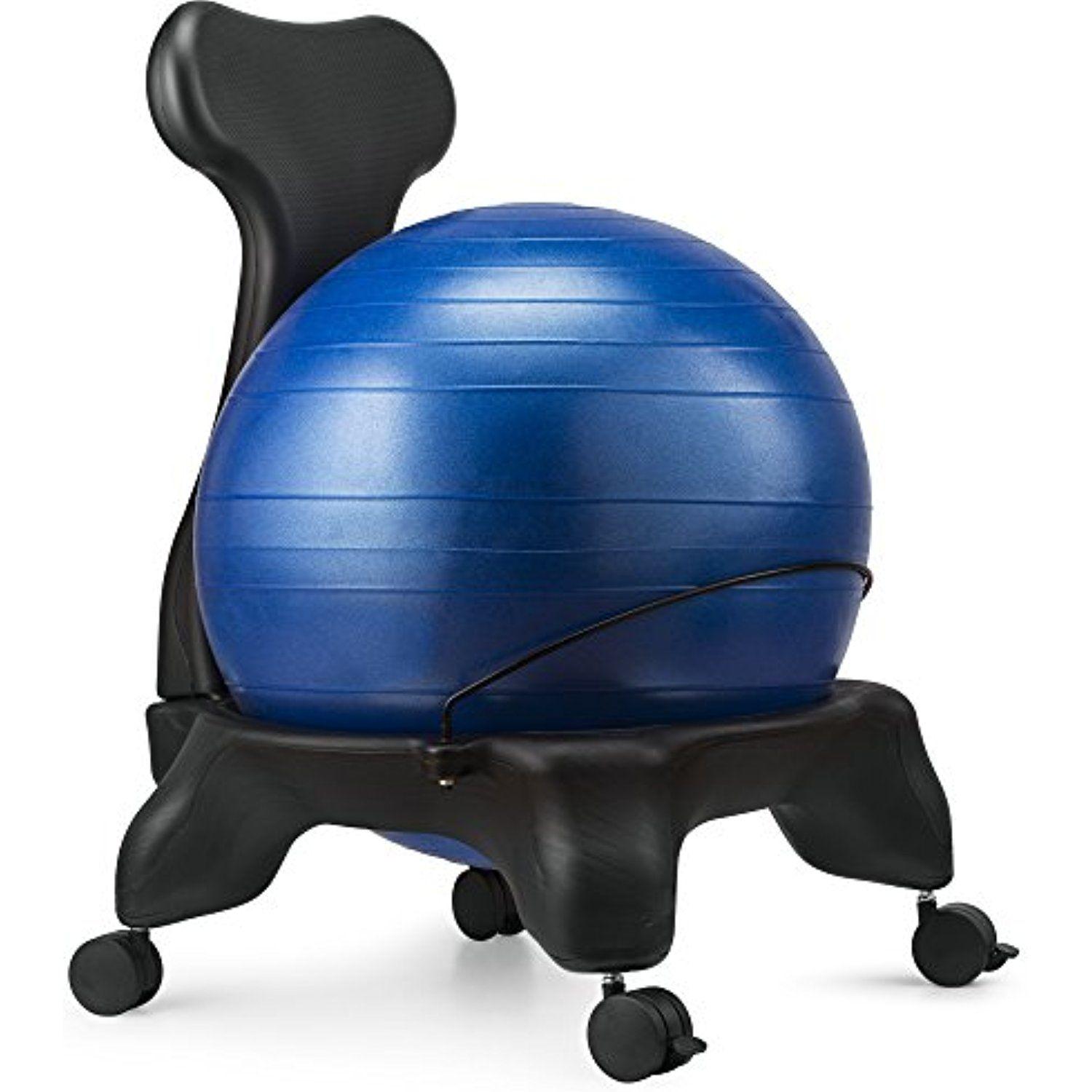 Ball Chair, LuxFit Premium Fitness Exercise Ball Chairs For Home And ...