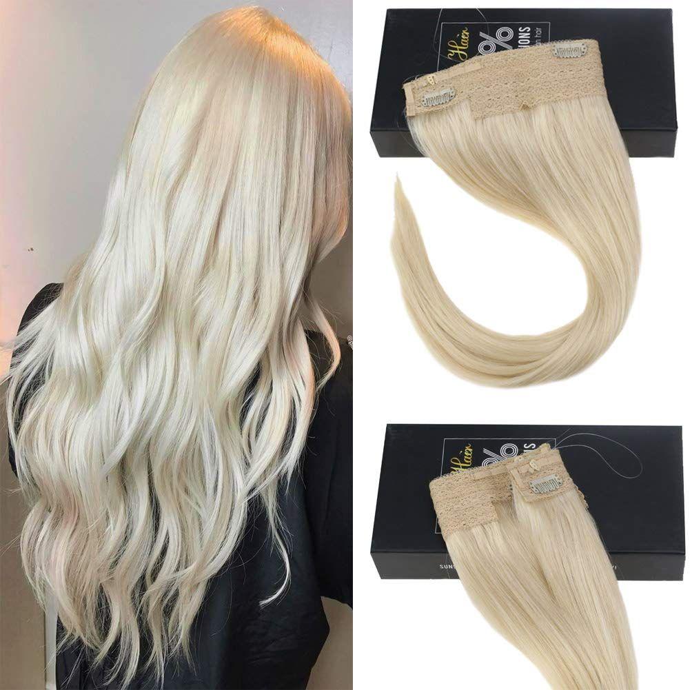 Seriously Amazing Halo Hair Extensions From Amazon Platinum Hair ...