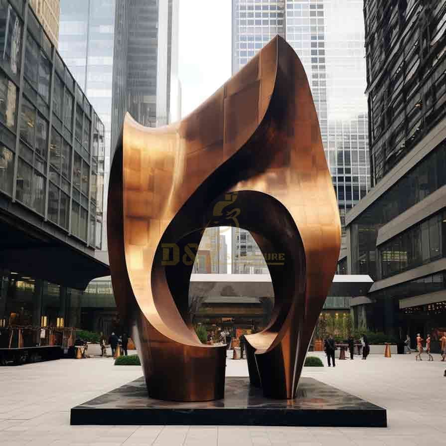 Large abstract bronze flame sculpture DZ-617 | Large abstract ...