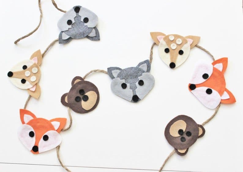 Forest Friends Felt Garland | Etsy | Felt garland, Garland, Shop small ...