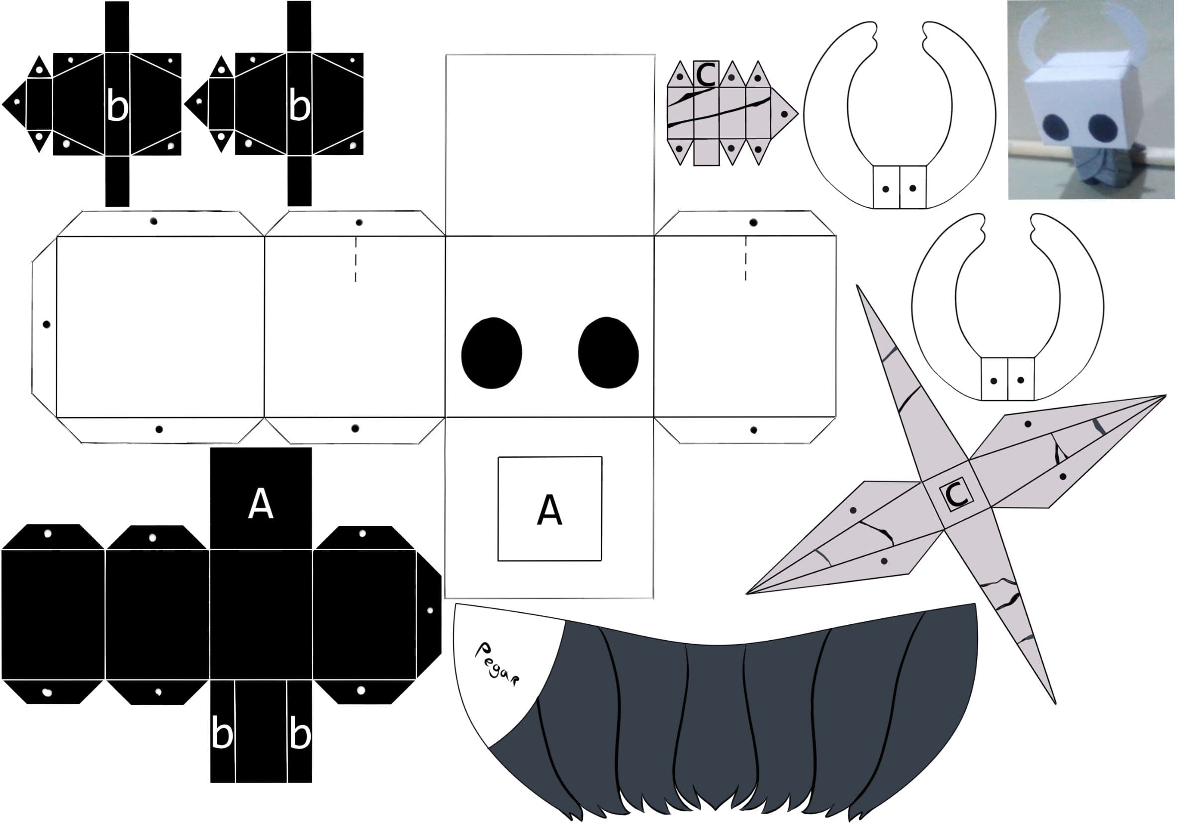 Hollow Knight Papercraft caballerito | Paper craft projects, Paper ...