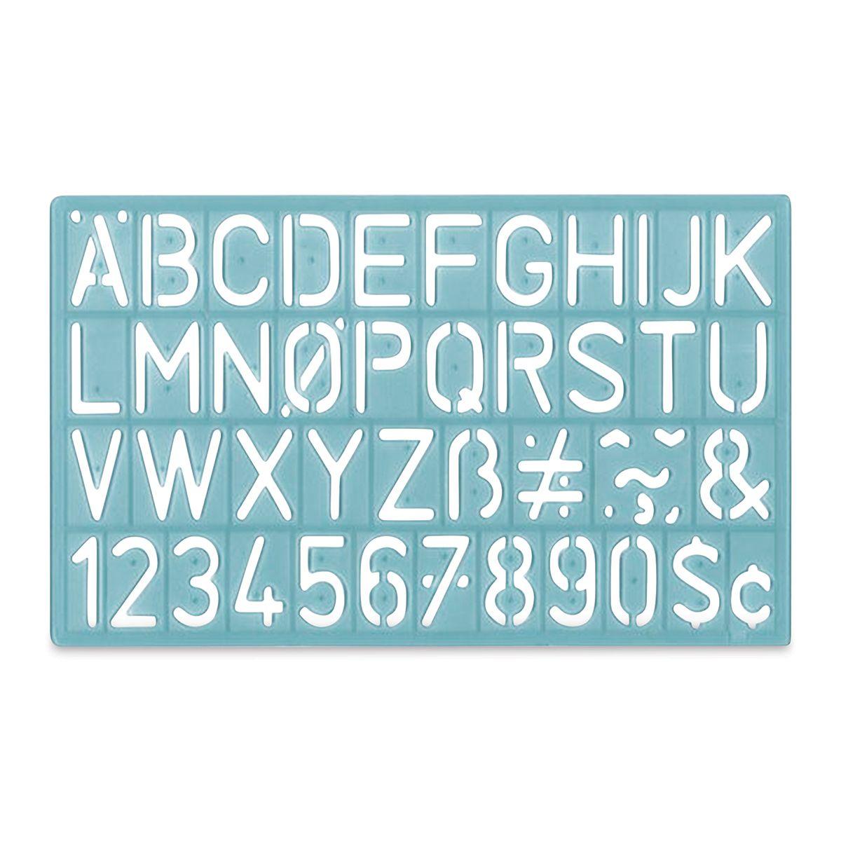 Westcott Stencil Lettering Guide - Caps and Numbers, 1-1/8" | BLICK Art ...