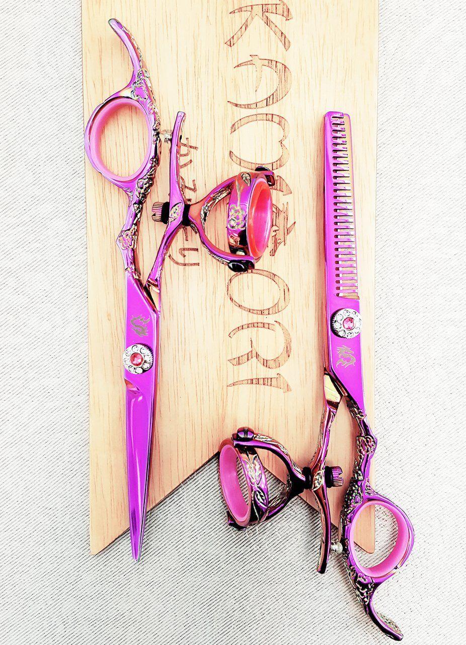 KAMISORI Jewel Double Swivel Professional Hair Shears Set (6.0 in.)