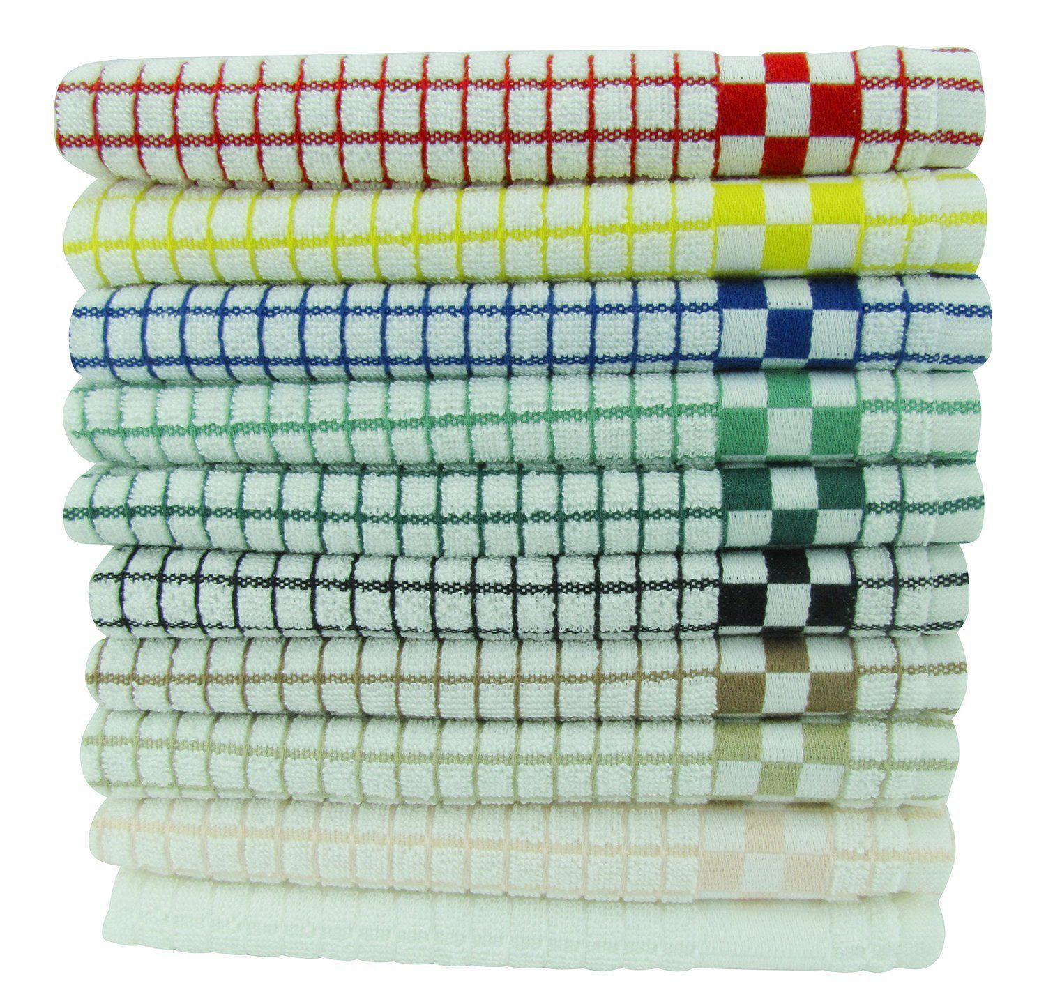 Fecido Classic Kitchen Dish Towels Set - Heavy Duty - Super Absorbent ...