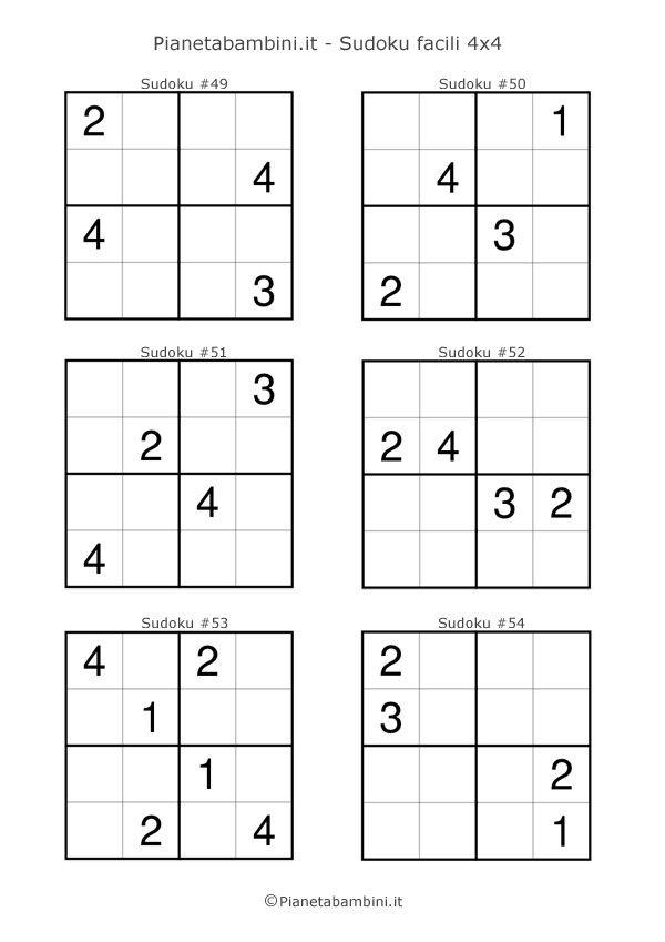 Printable 4x4 Sudoku - Printable Word Searches