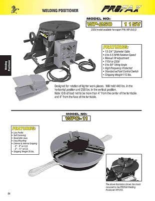 PROWP250-Profax WP-250 WELDING POSITIONER 250 LB. | Welding positioner ...