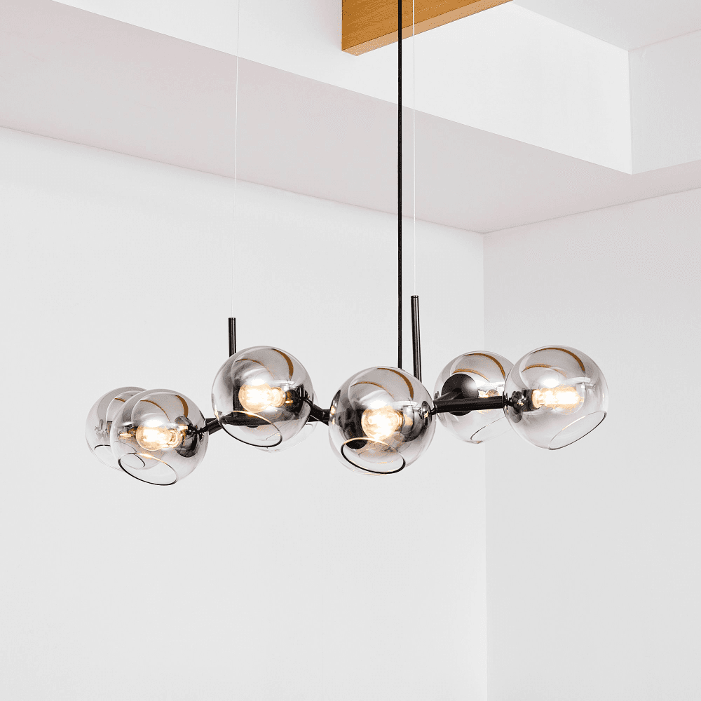 Staggered Glass 8-Light Chandelier - Metallic Ombre | West Elm | Glass ...