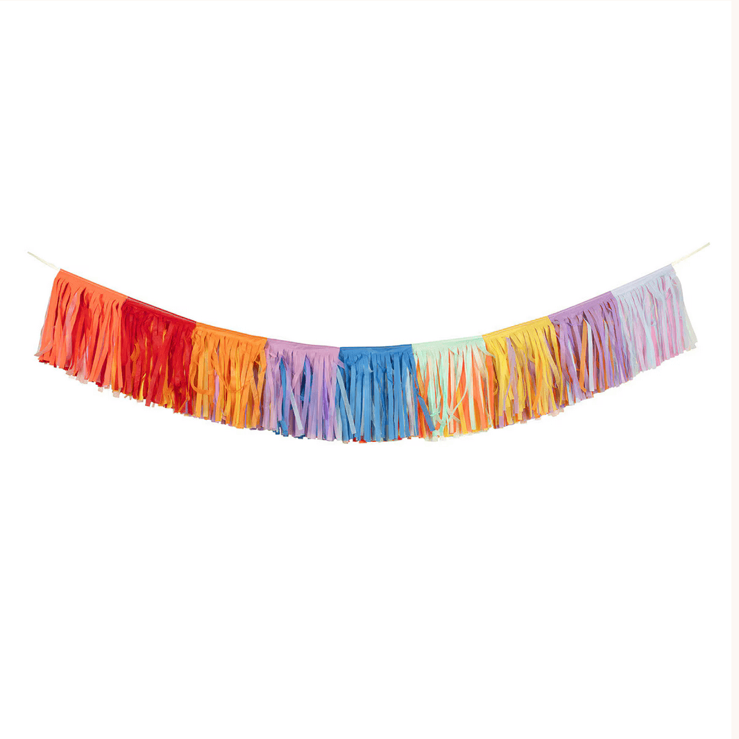 Bright Fringe Garland in 2025 | Tissue paper fringe garland, Tissue ...