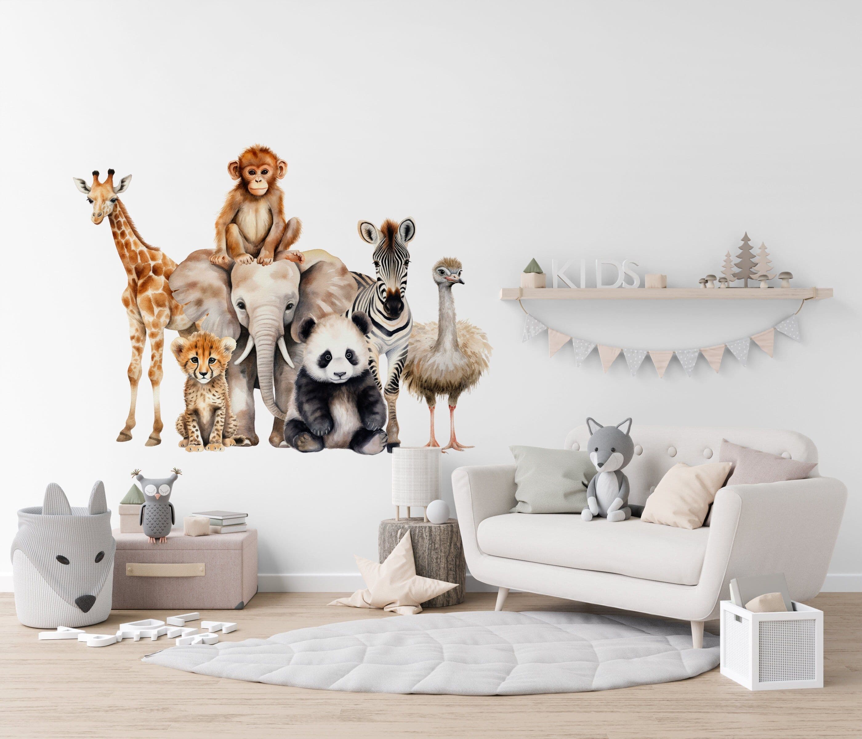 Mimi lou safari wall stickers – Artofit