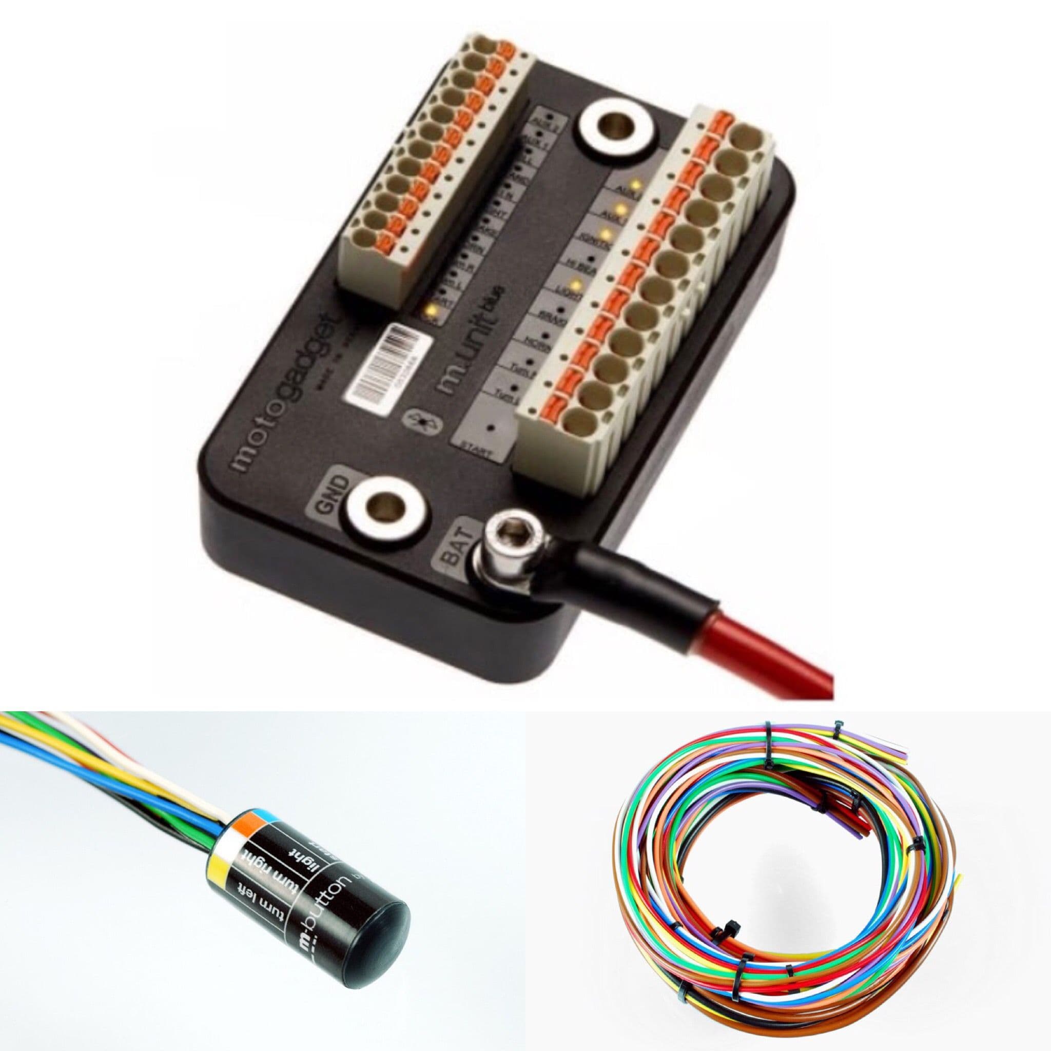 Motogadget m.Unit Blue Builder's Pack with m-button / cable kit ...
