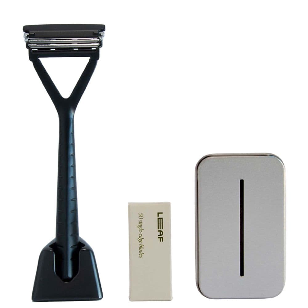 Leaf Shave The Leaf Razor Kit Black in 2024 | Straight razor shaving ...