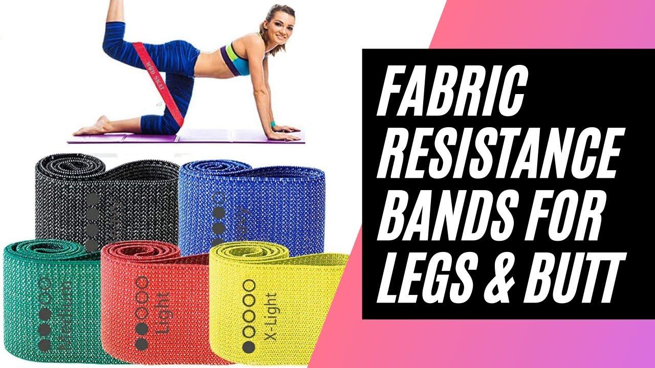 WODSKAI Resistance Exercise Fabric Bands for Legs & Butt | 5 Levels Non ...