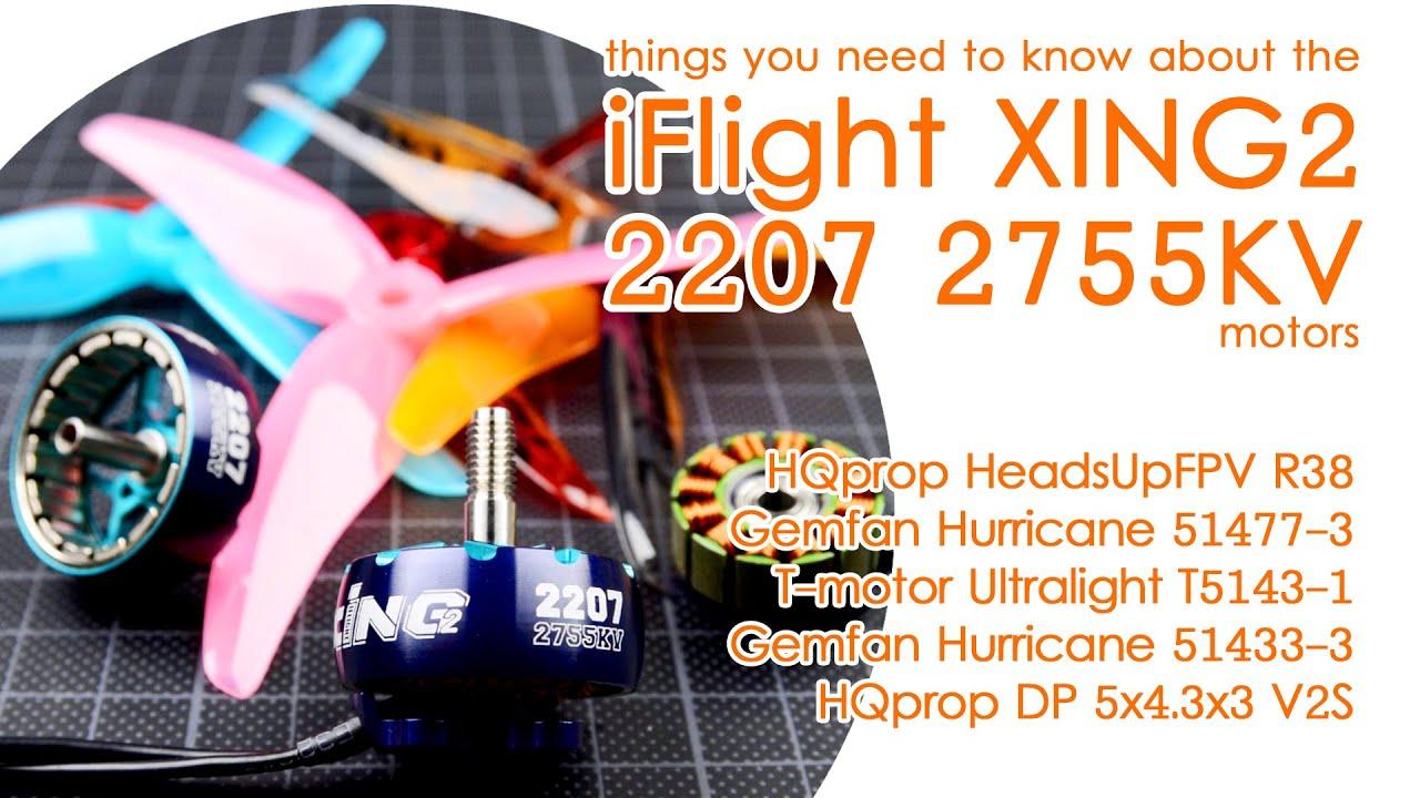 iFlight XING2 2207 2755KV FPV brushless racing motors : Thrust ...