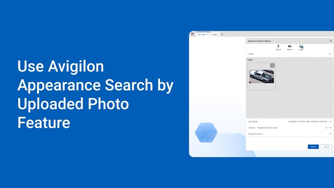 Use Avigilon Appearance Search by Uploaded Photo Feature - YouTube