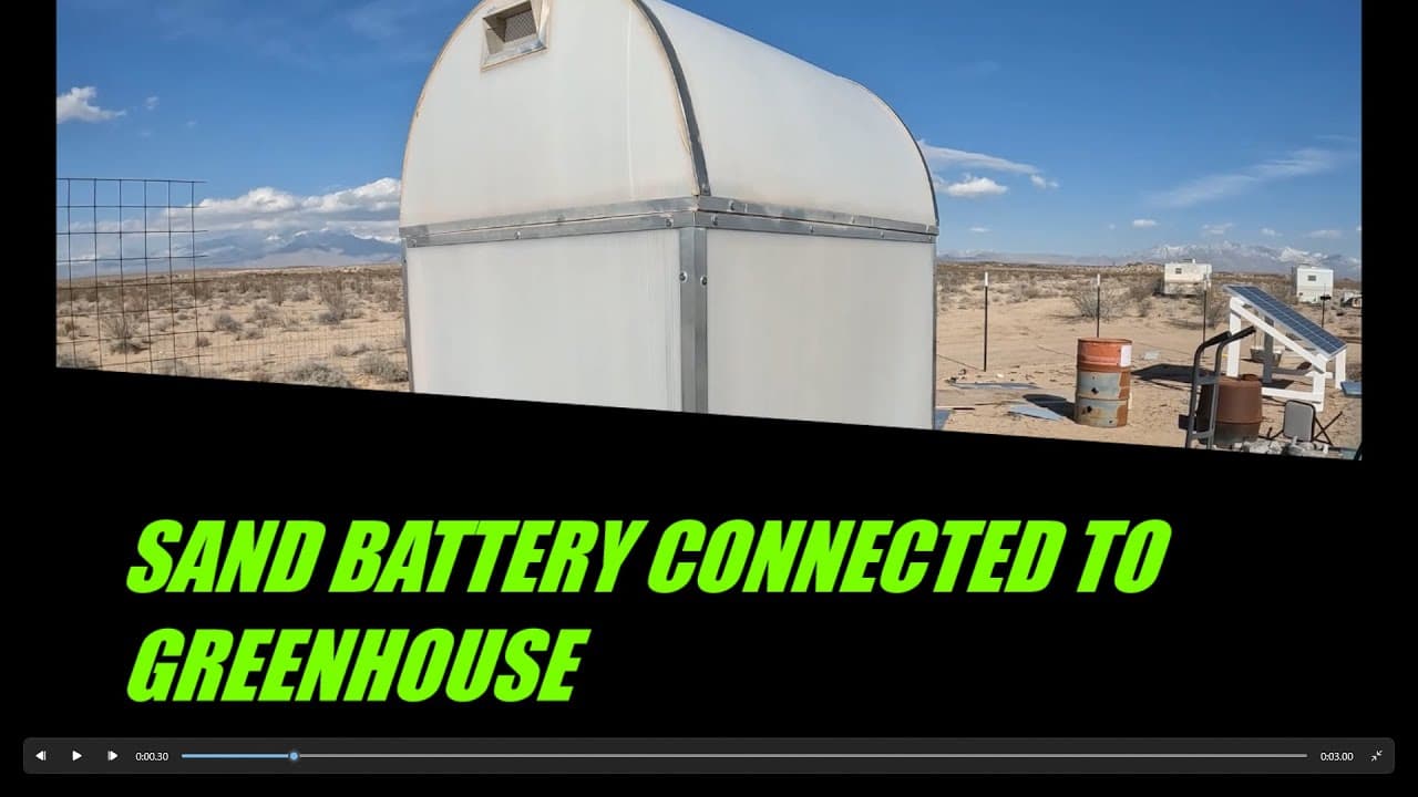 Sand Battery Connected to a Greenhouse, Episode #82 - YouTube
