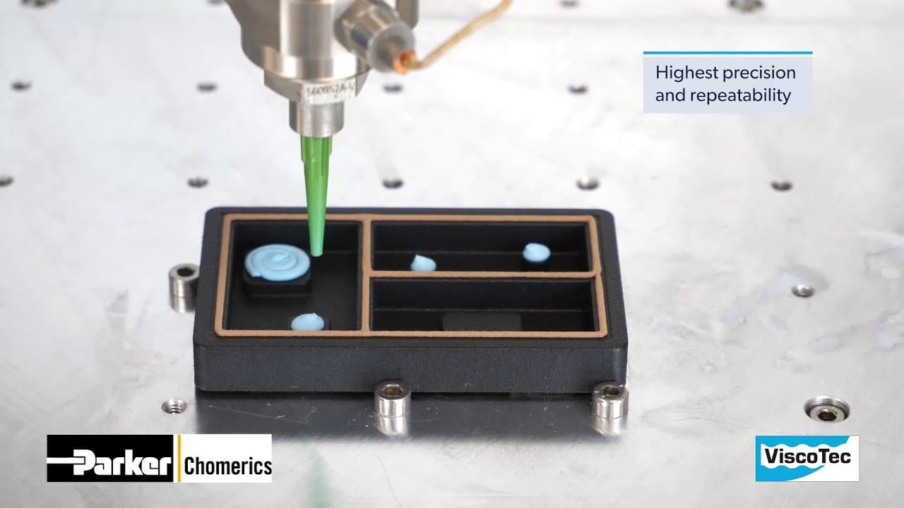 Dispensing of THERM-A-GAP GEL 37 Thermal Interface Material | Parker ...
