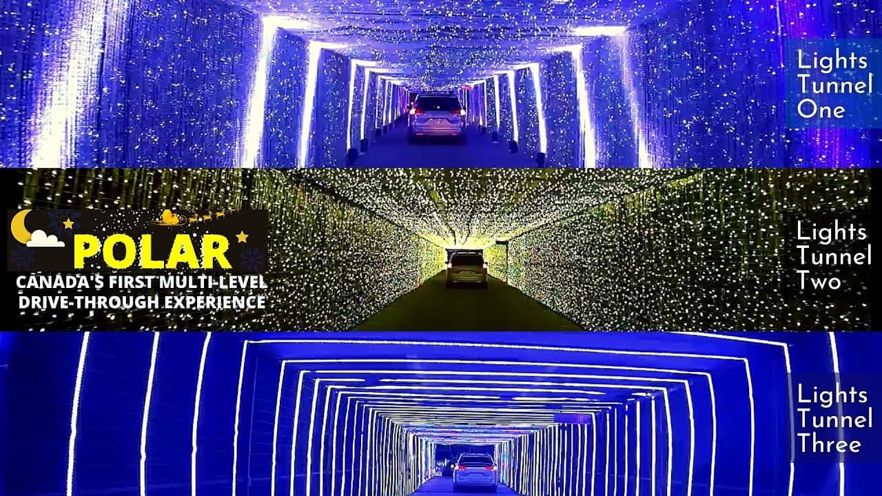 Polar Drive through lighting Toronto Christmas holiday tunnel light ...