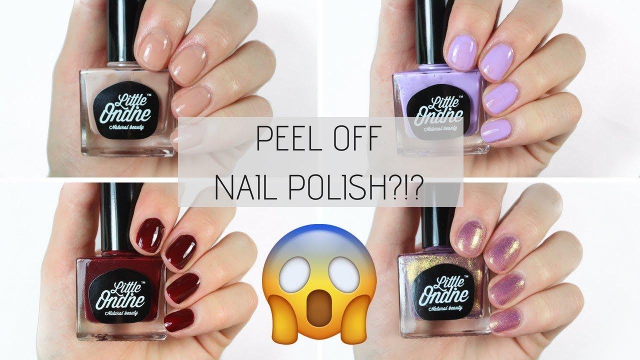 Peel Off Nail Polish Swatches! Little Ondine Review - YouTube