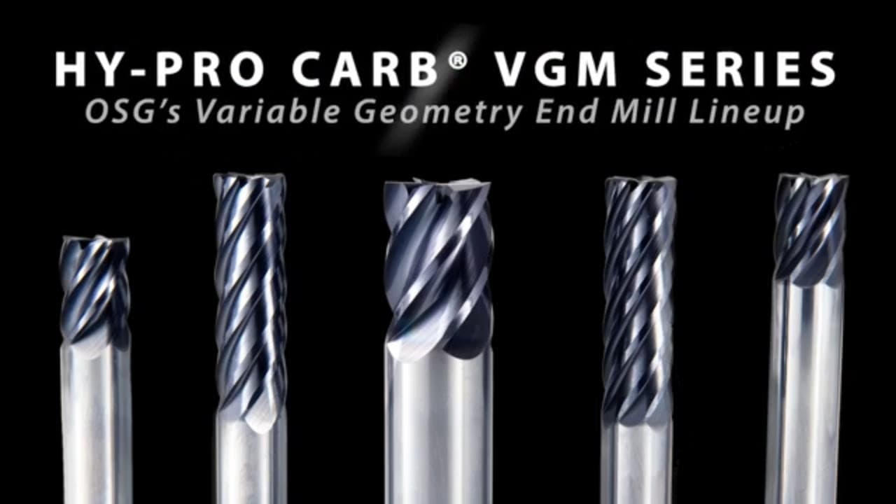 OSG HY-PRO® CARB VGM End Mill Series - YouTube