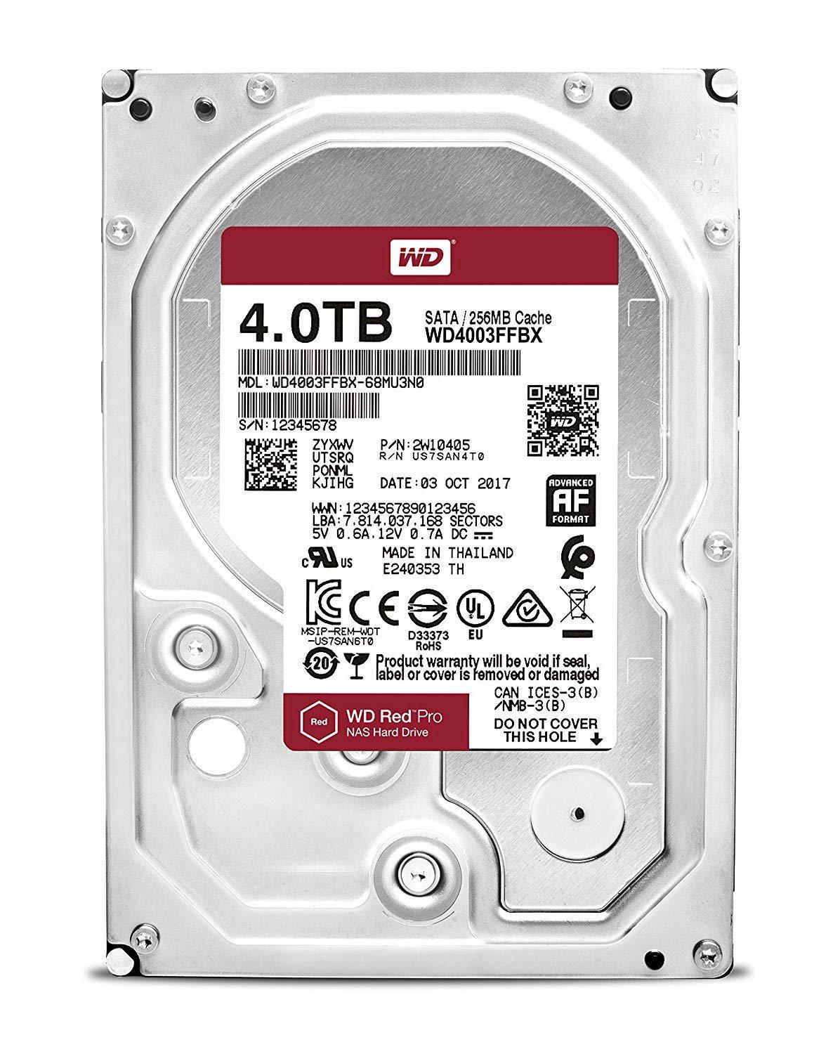 Western Digital Wd Red PRO 4TB Nas Hard Disk Drive - 7200 RPM Sata 6Gb ...