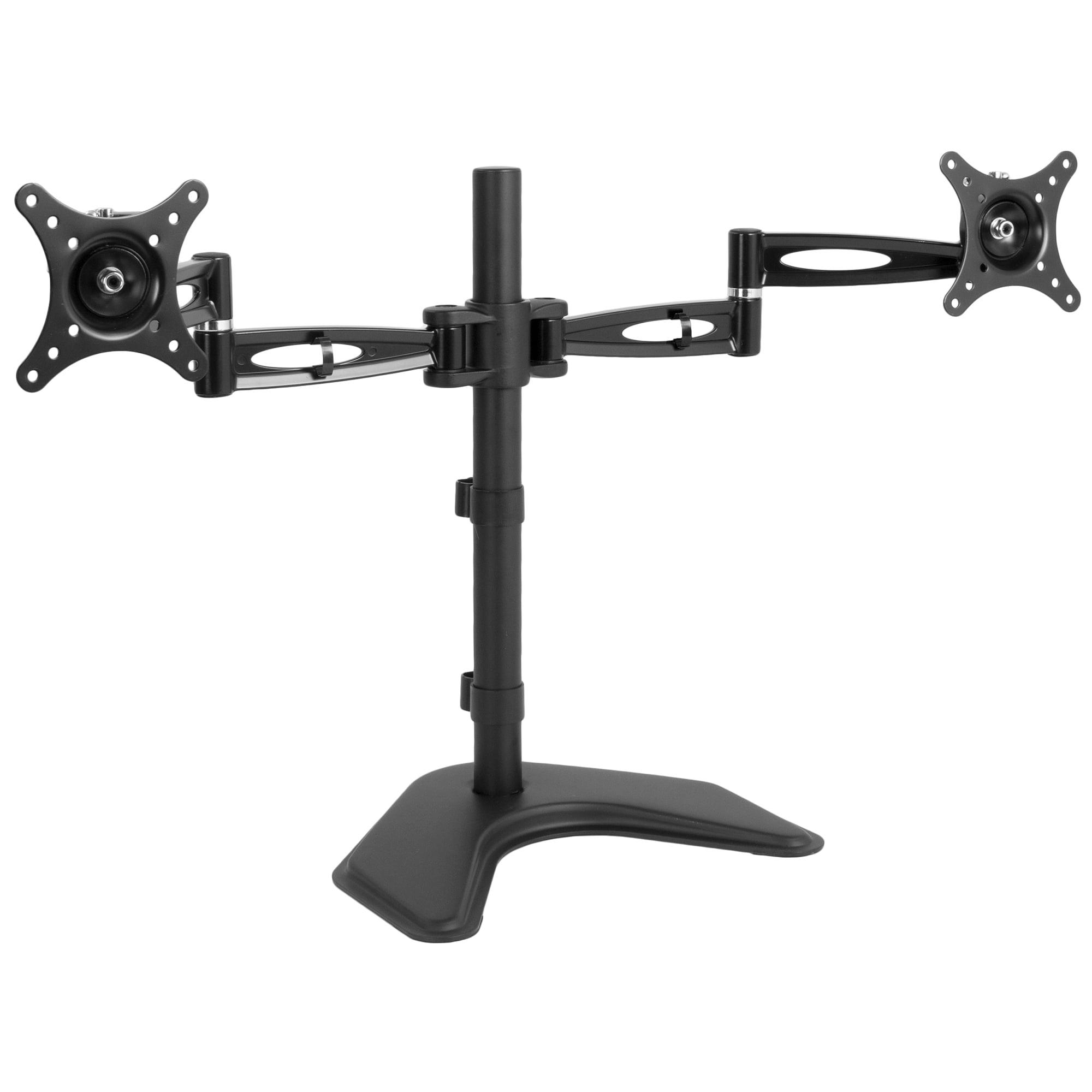 VIVO Dual LCD Monitor Desk Stand/Mount Free Standing Adjustable 2 ...