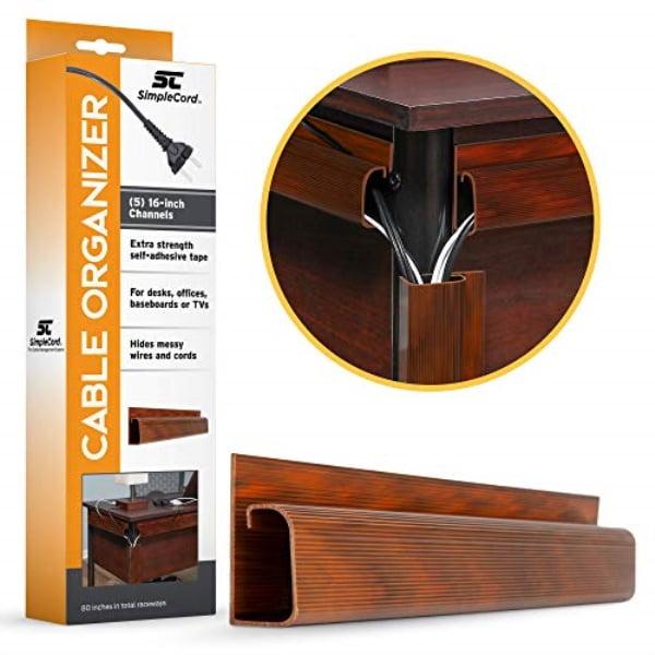 j channel wood grain desk cable organizer by simplecord - 5 raceway ...