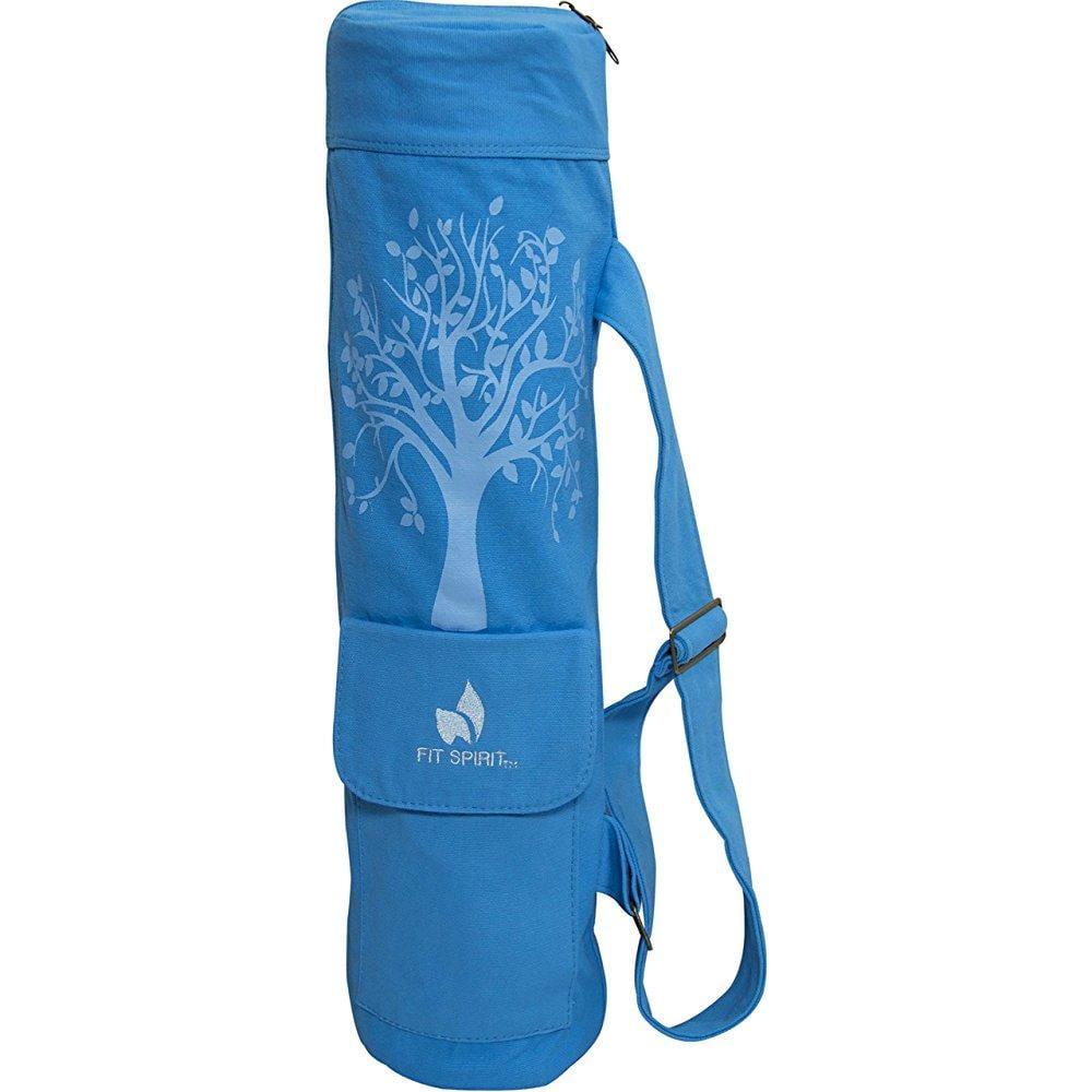 fit spirit tree of life exercise yoga mat bag w/ 2 cargo pockets ...