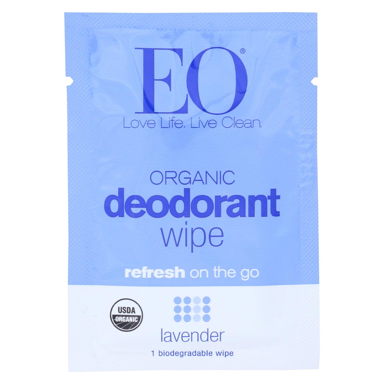 EO Organic Deodorant - Wipes Lavender - Case of 24 - 1 Each - Walmart.com