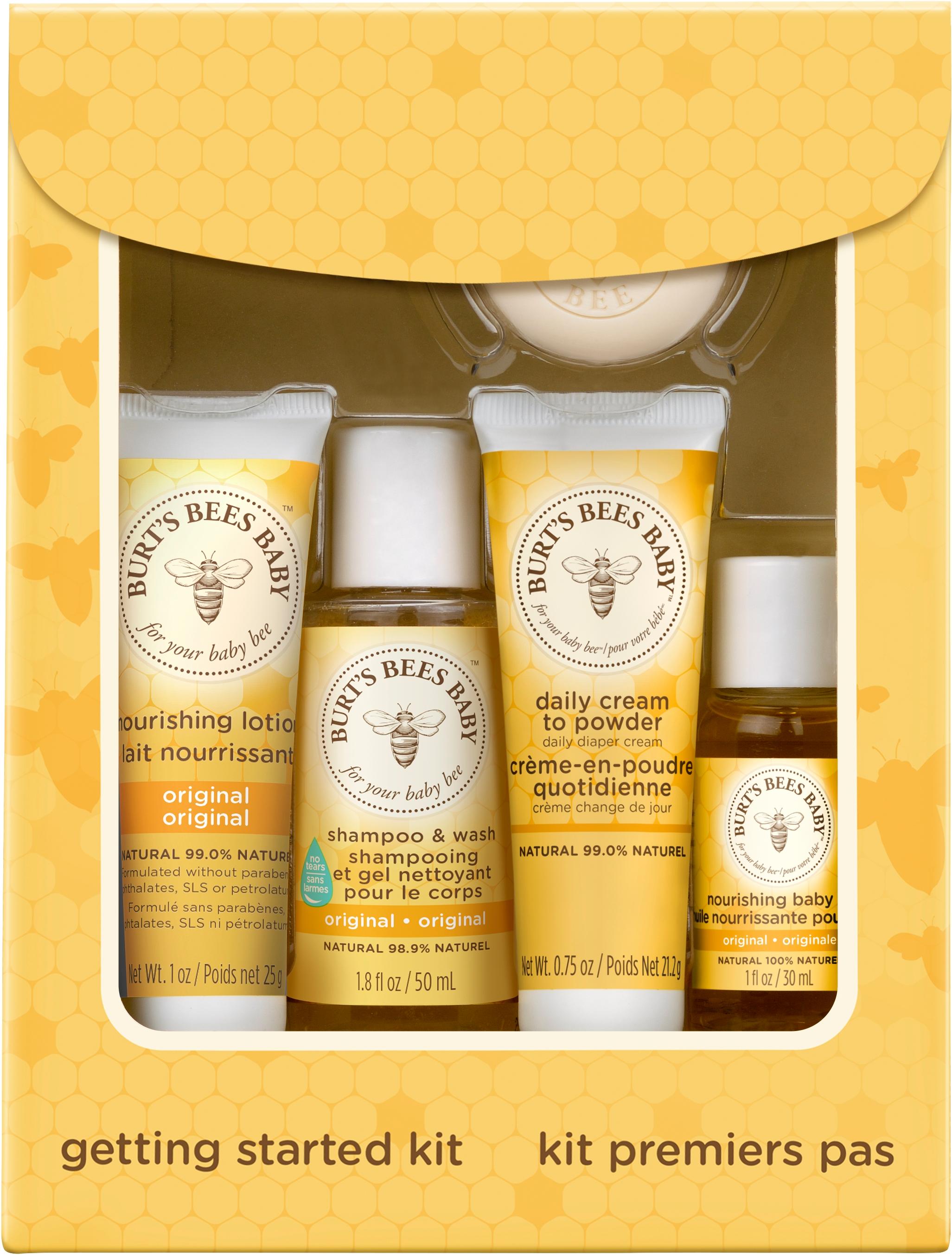 Burt's Bees Baby Getting Started Gift Set, 5 Trial Size Baby Skin Care ...