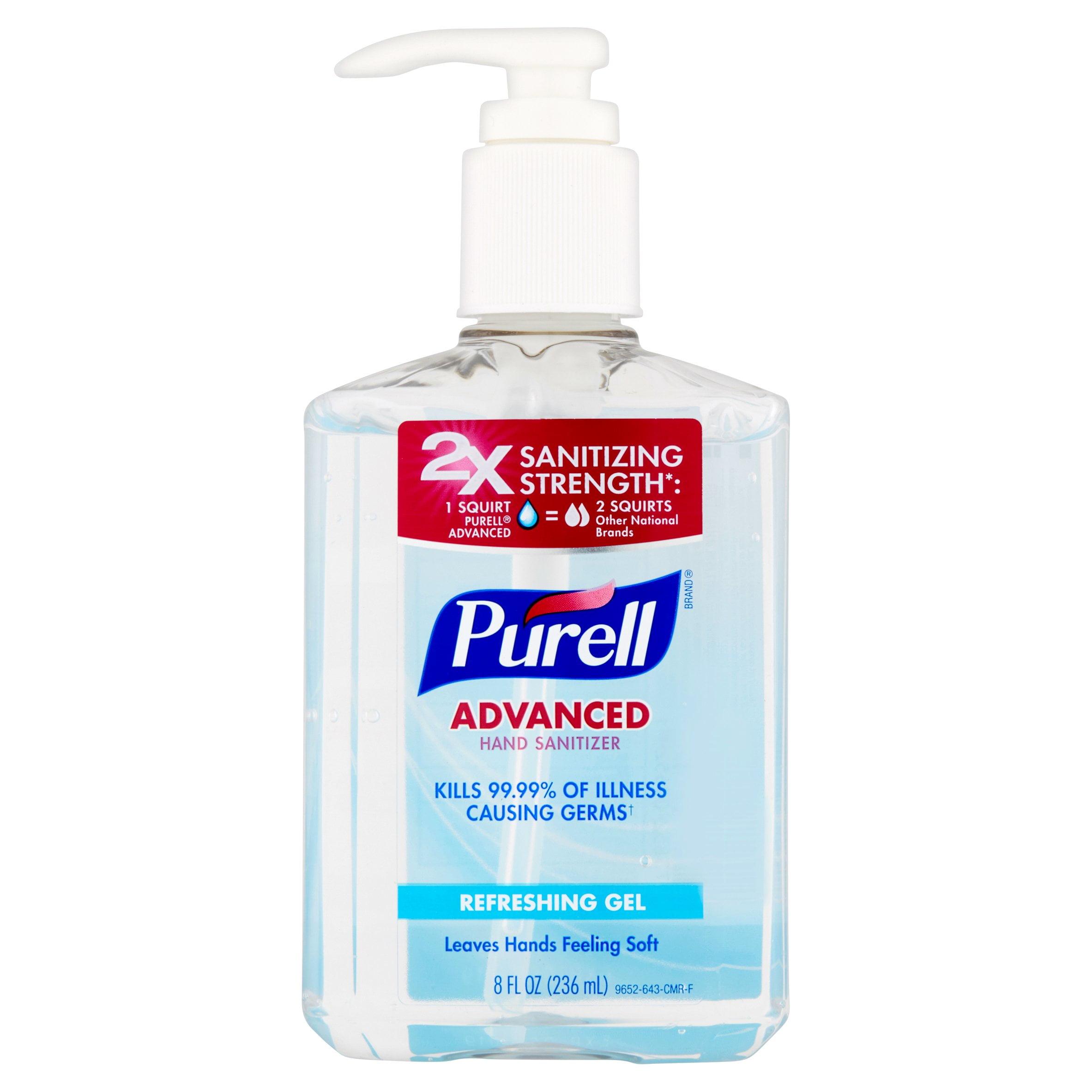 PURELL Advanced Refreshing Gel Hand Sanitizer, 8 fl oz Pack of 6 ...