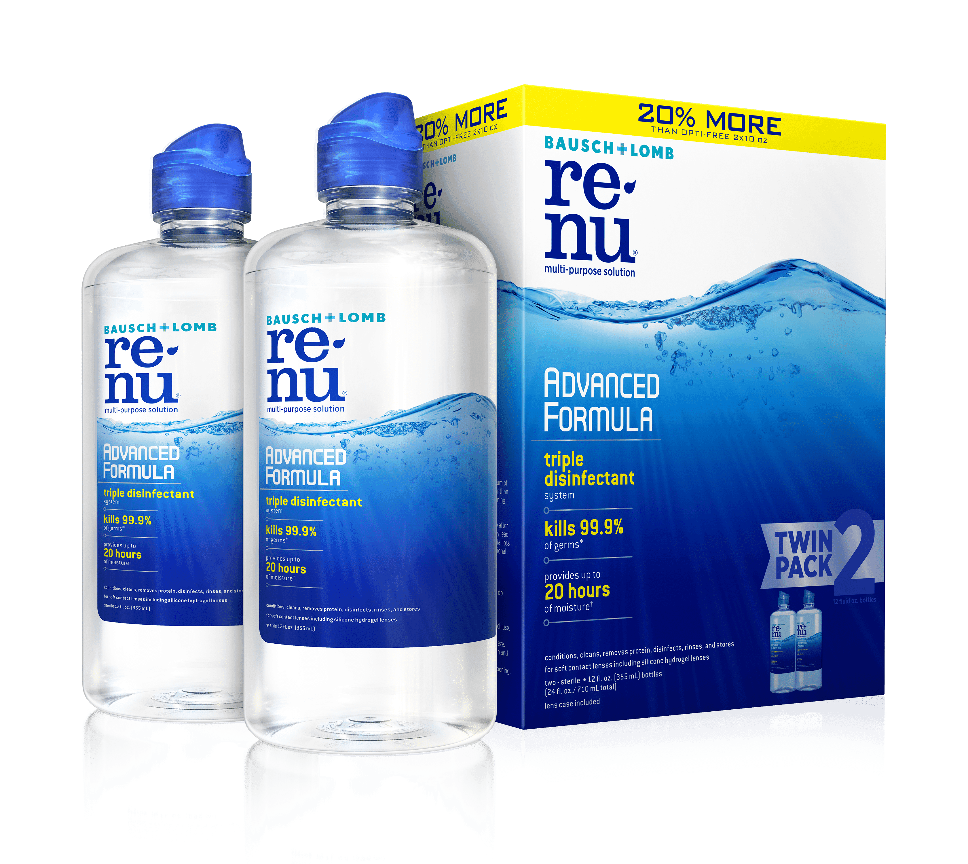 renu® Advanced Formula multi-purpose solution 2 x 12 fl oz (355 mL ...