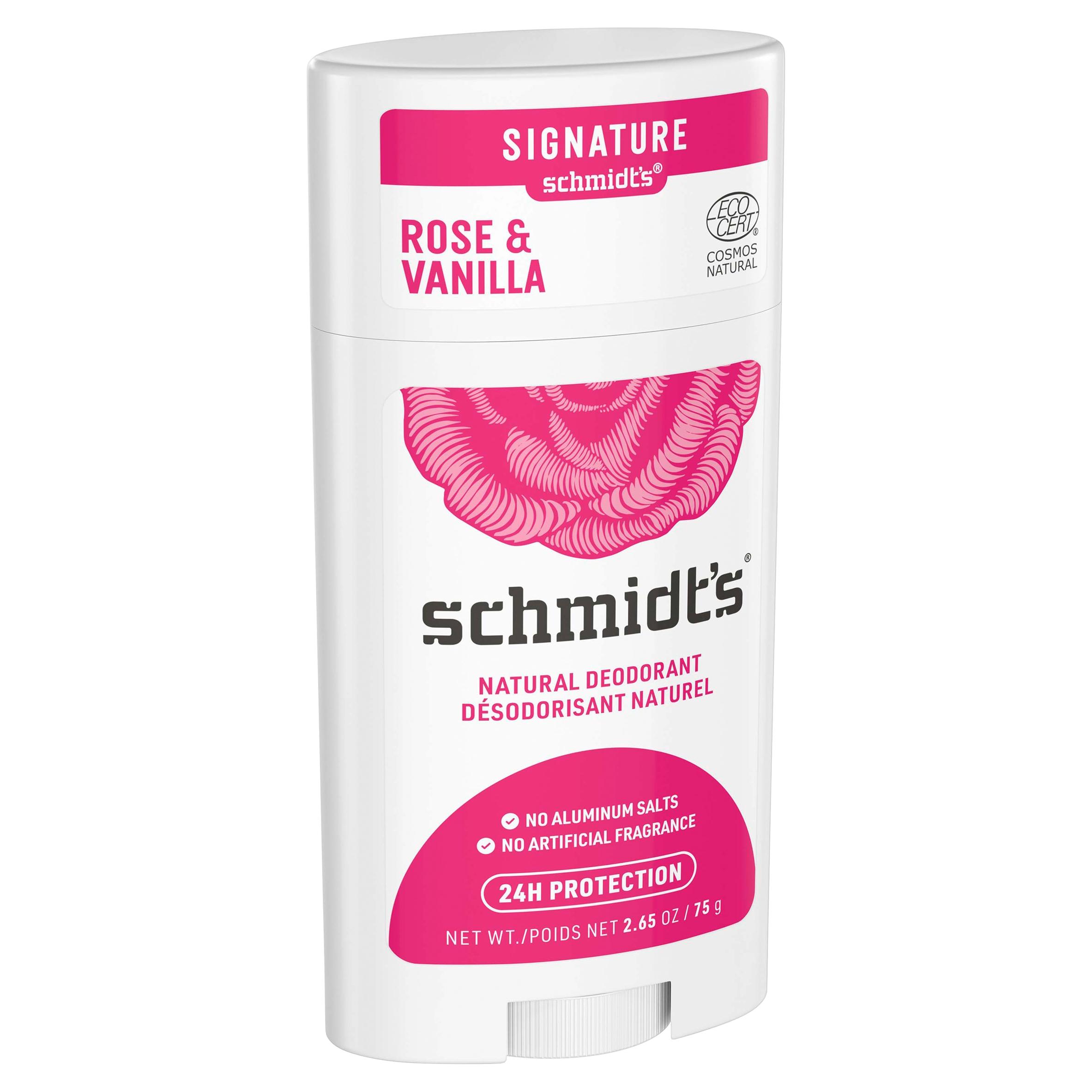 Schmidt's Aluminum Free Natural Deodorant Rose & Vanilla 2.65 oz ...