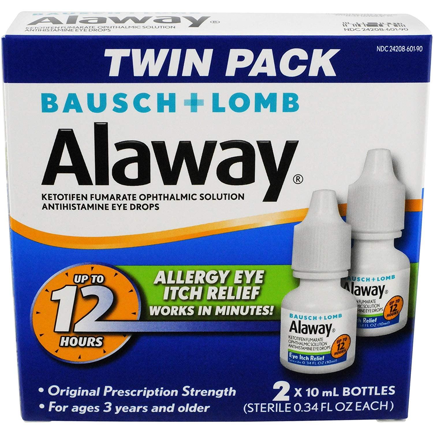 Alaway Antihistamine Eye Drops, 0.34 Ounces, Twin Pack - Walmart.com ...