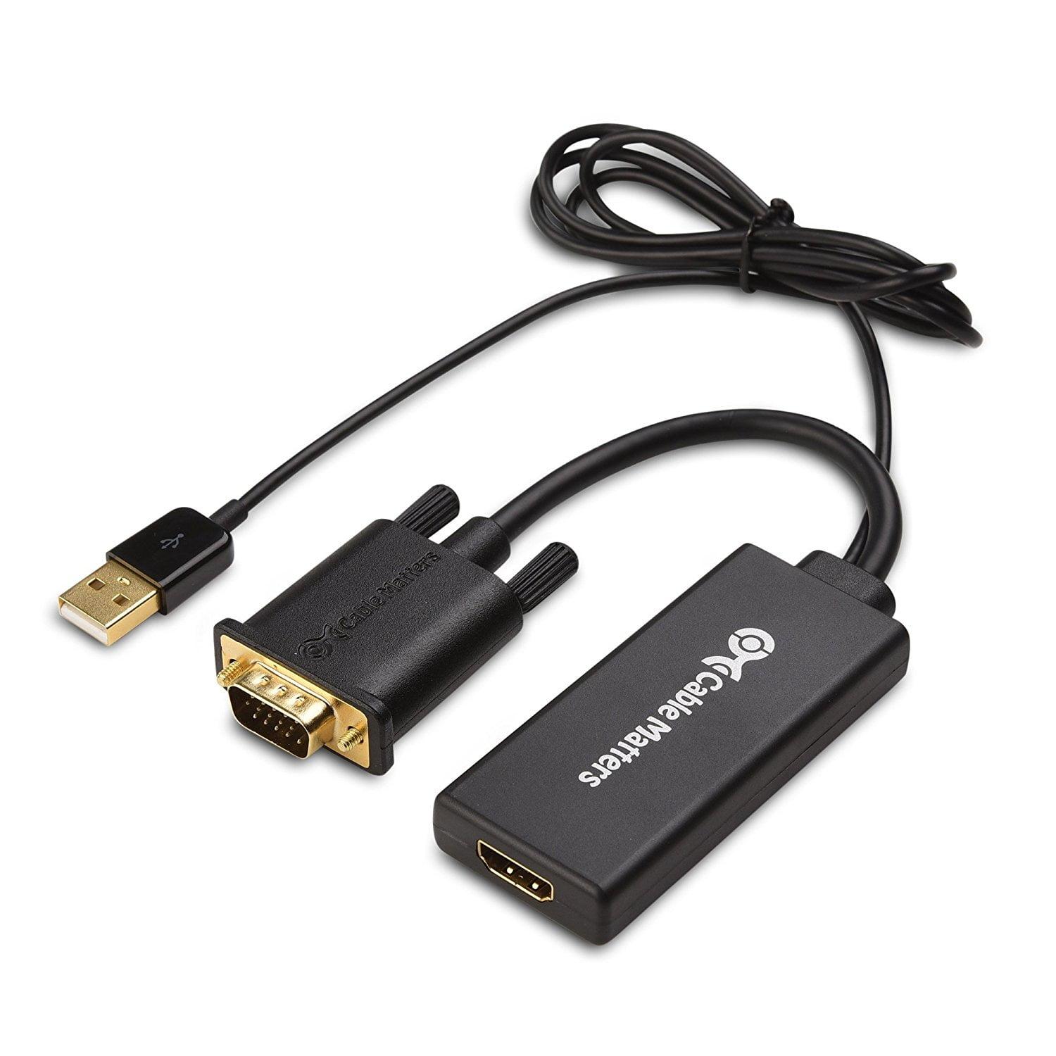 Buy Cable Matters VGA to HDMI Converter VGA to HDMI Adapter with Audio ...