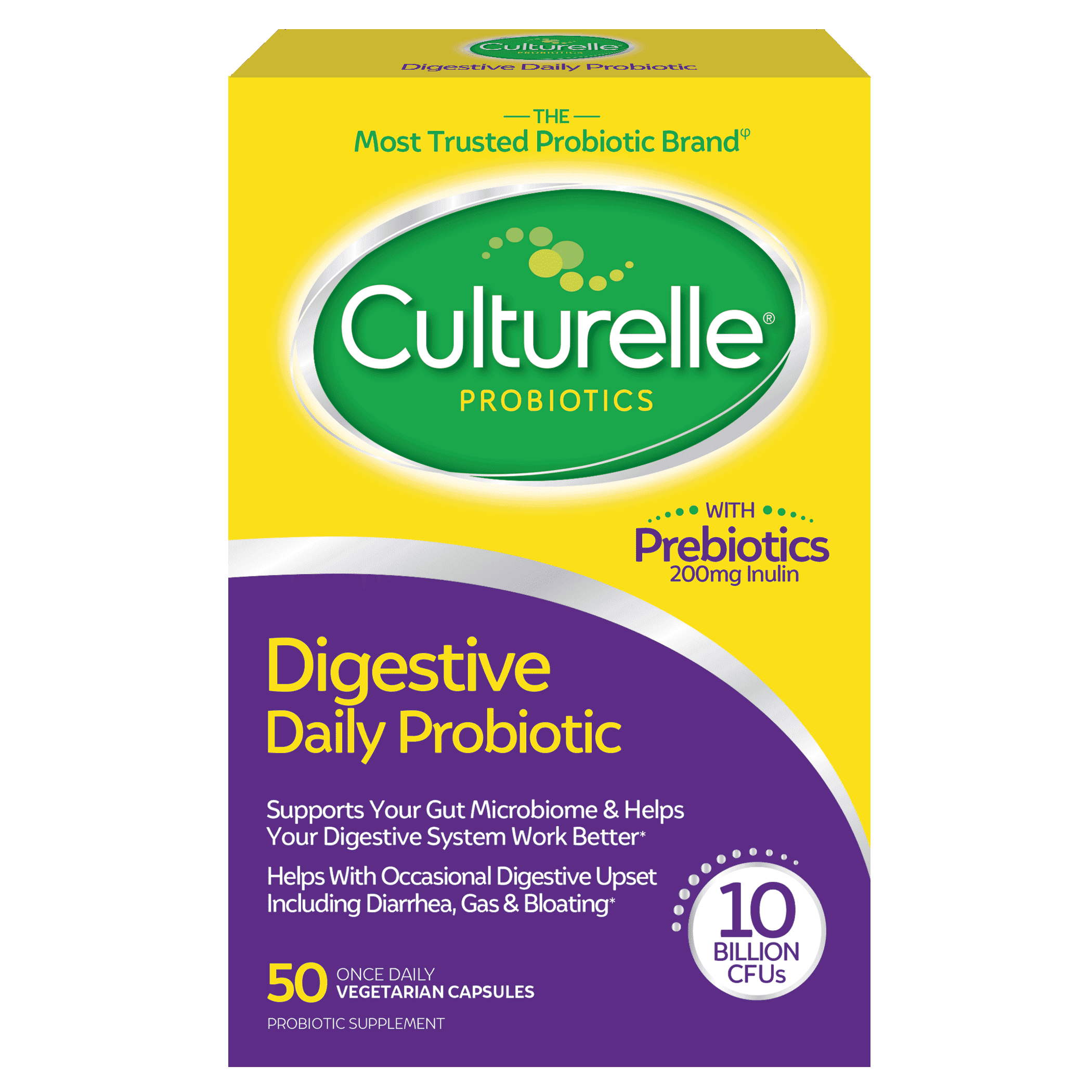 Culturelle Digestive Health Daily Probiotic Capsules, 50 Ct - Walmart ...