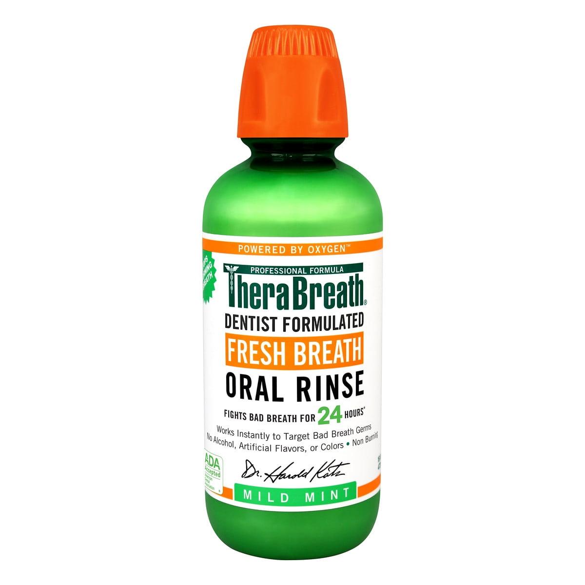 TheraBreath 24-Hour Fresh Breath Oral Rinse, Mild Mint, 16.0 fl oz ...