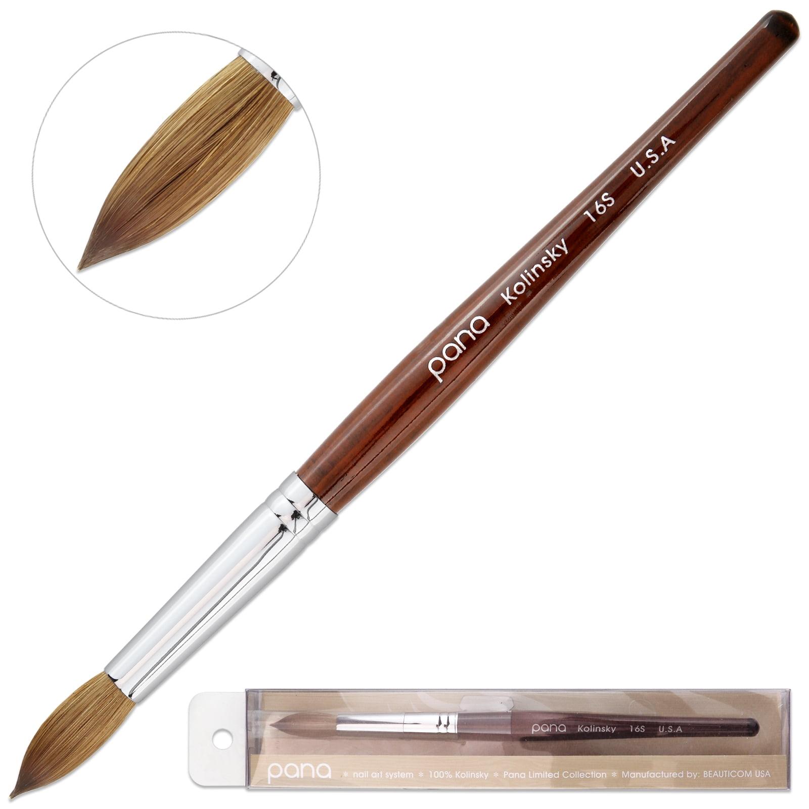 PANA - Pana USA Acrylic Nail Brush 100% Pure Kolinsky Hair Mahogany ...