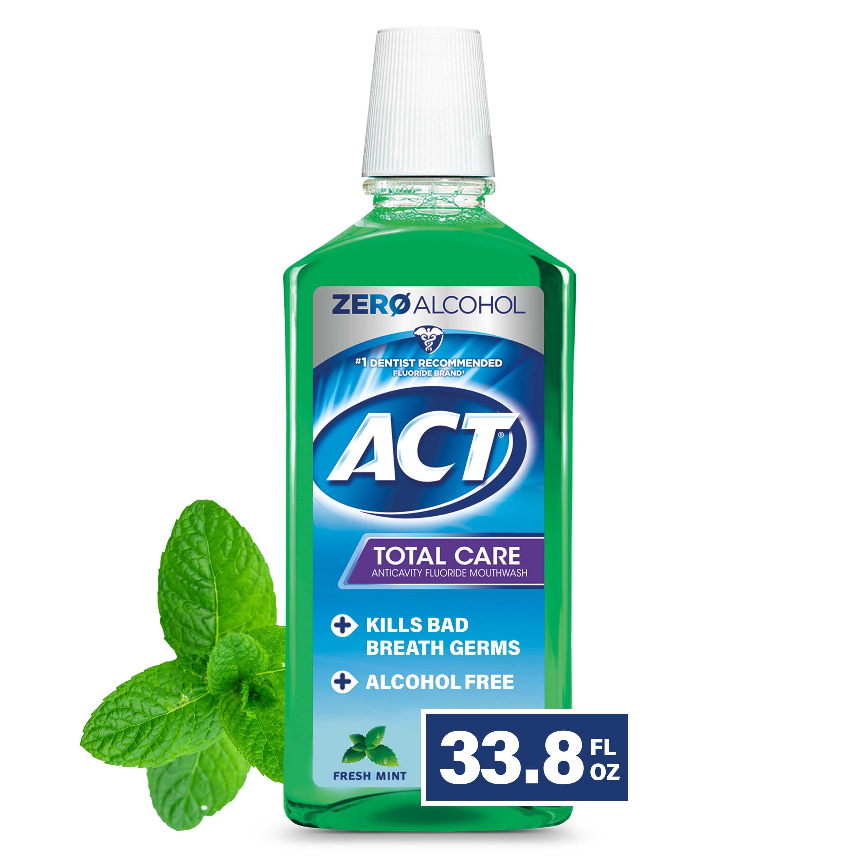 ACT Total Care Anticavity Fluoride Mouthwash With Zero Alcohol, Fresh ...