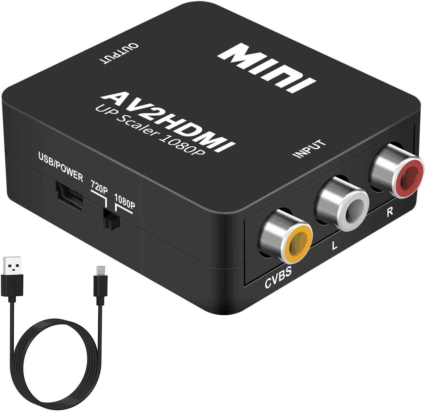 DIGITNOW RCA to HDMI, AV to HDMI Converter, 1080P Mini RCA Composite ...