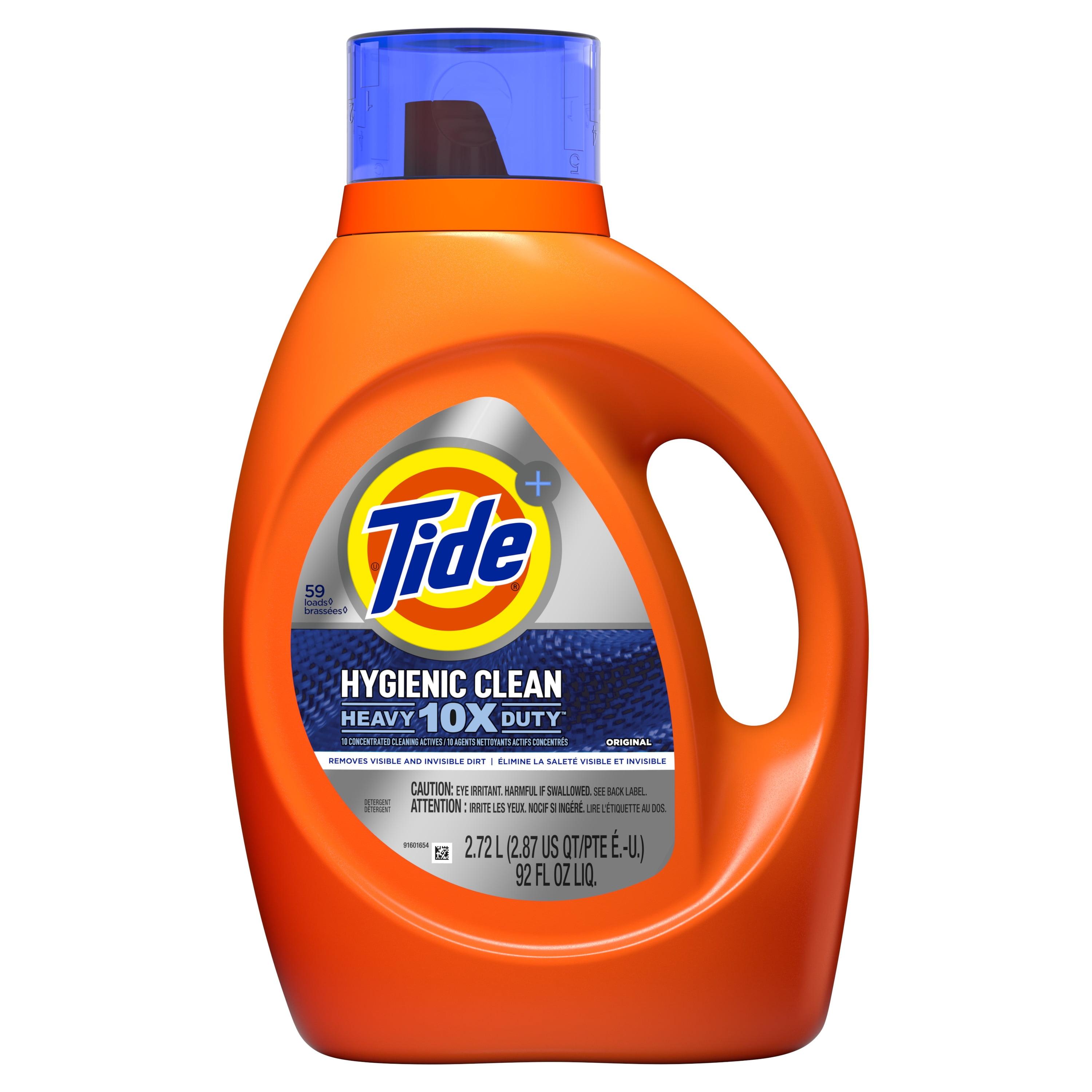 Tide Hygienic Clean Heavy 10x Duty Original HE, 59 Loads Liquid Laundry ...