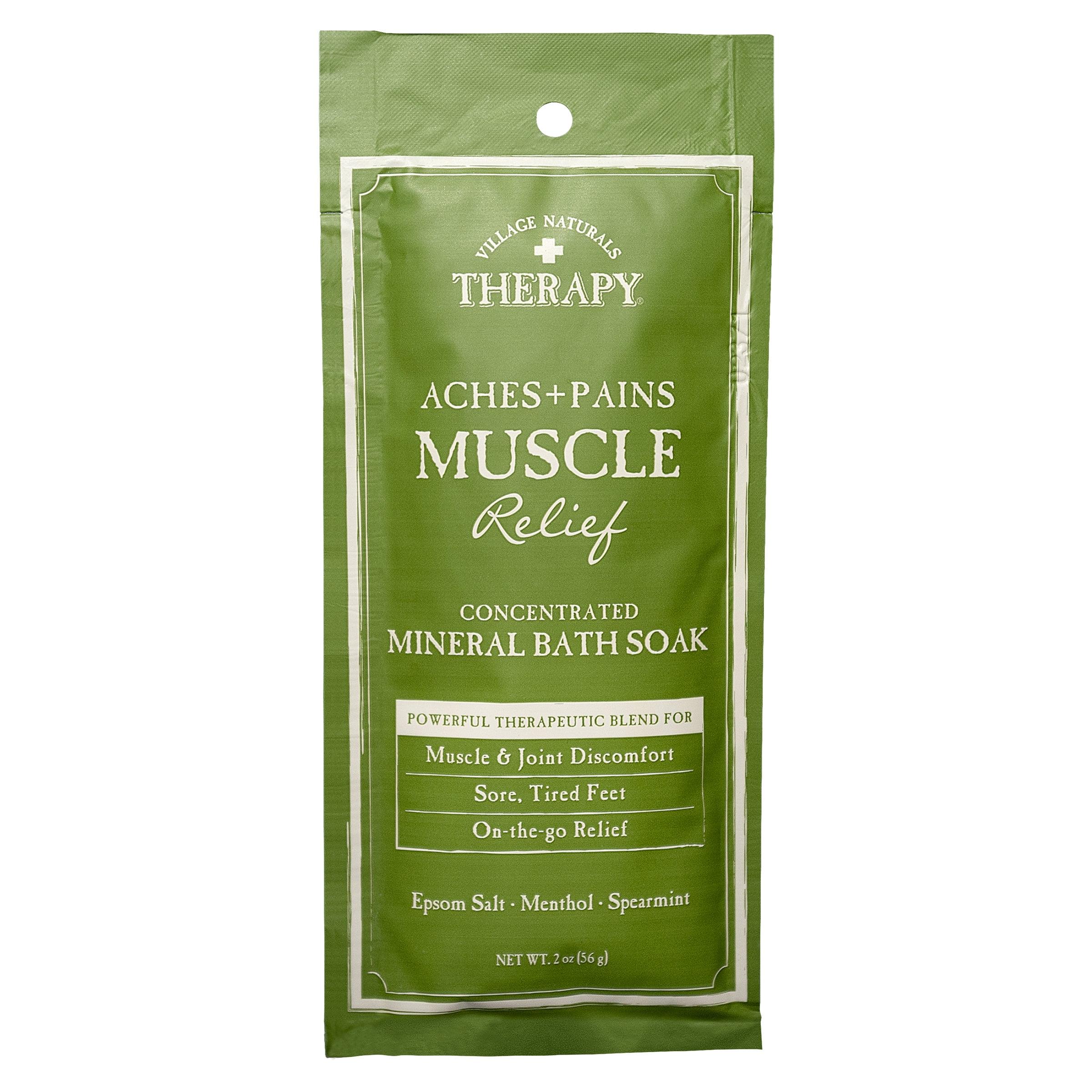 Village Naturals Therapy Aches & Pains Muscle Relief Mineral Bath Soak ...