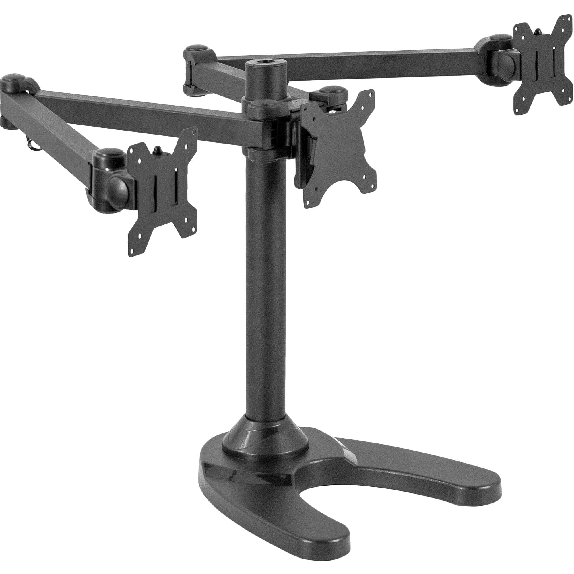 VIVO Triple Monitor Free Standing Desk Mount | Heavy Duty Fully ...