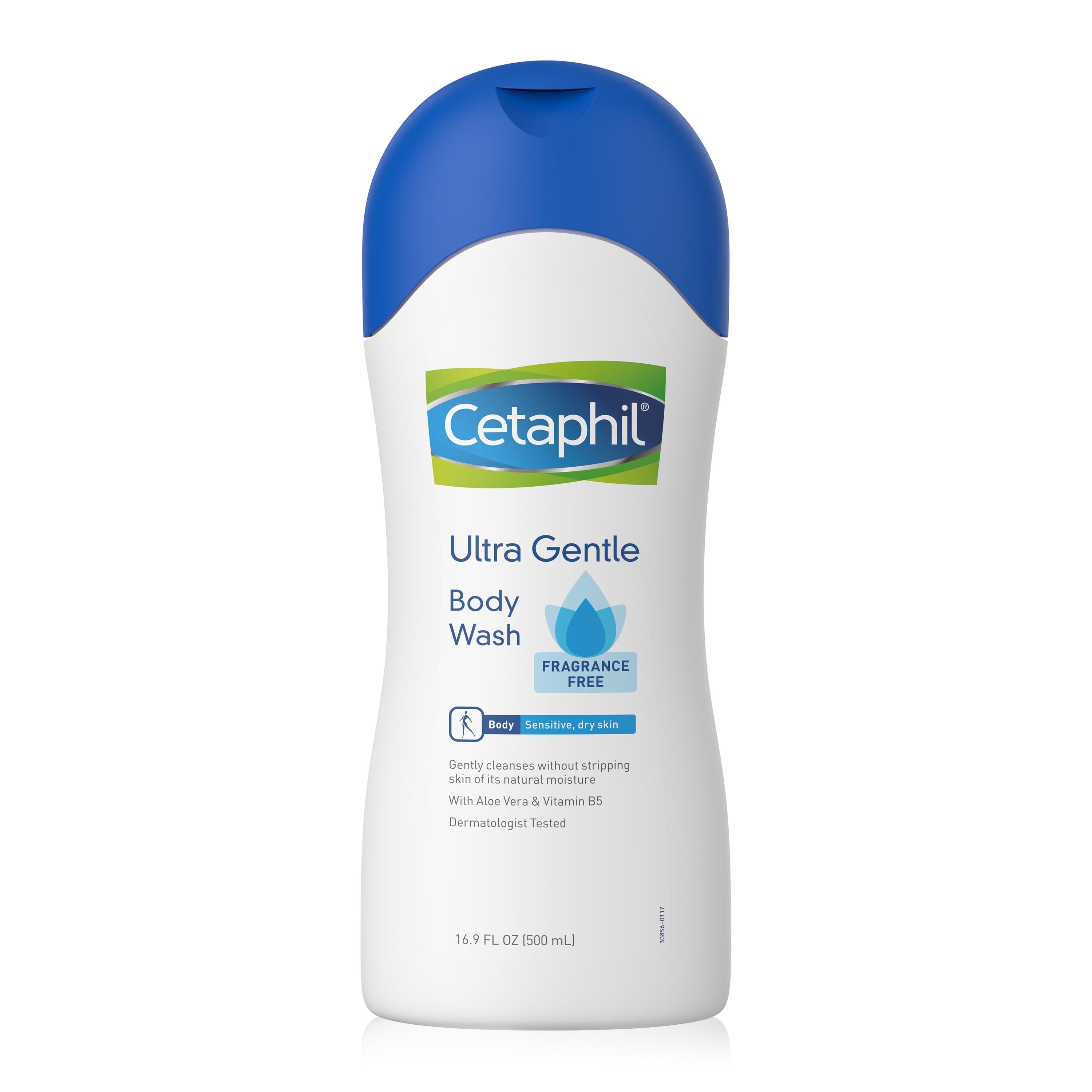 Cetaphil Ultra Gentle Body Wash, Fragrance Free, Sensitive Skin, All ...