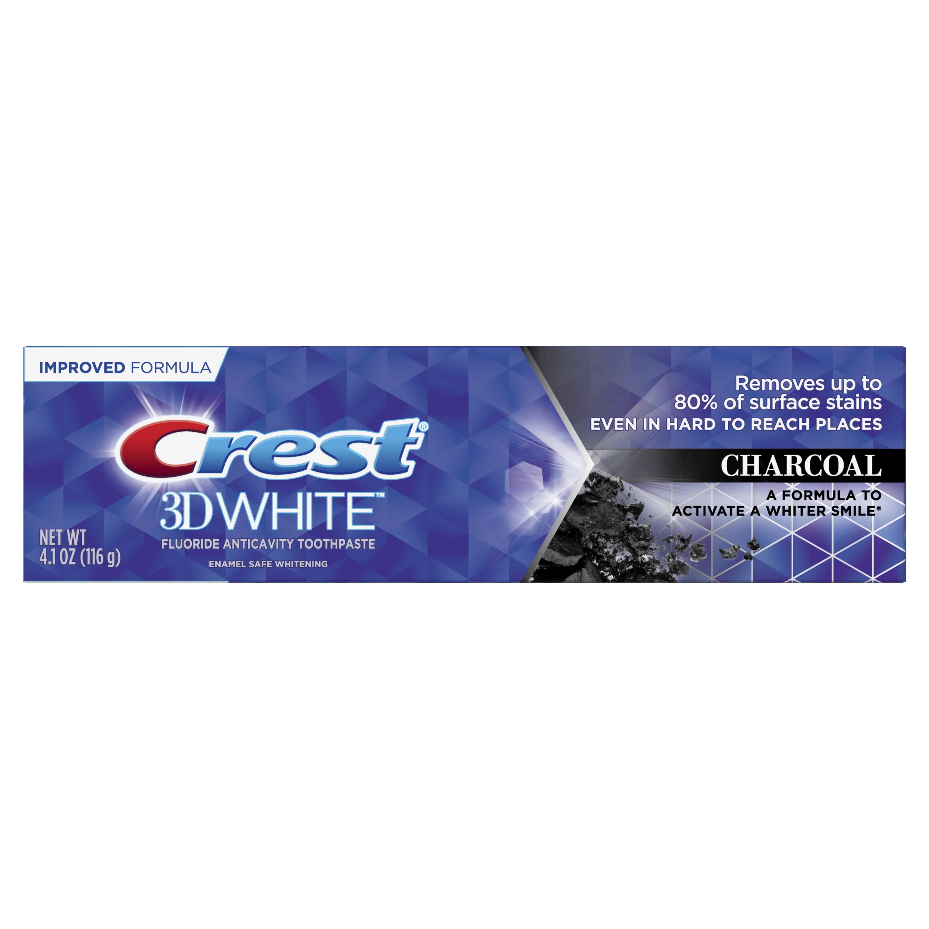 Crest 3D White, Charcoal Whitening Toothpaste, 4.1 oz - Walmart.com ...